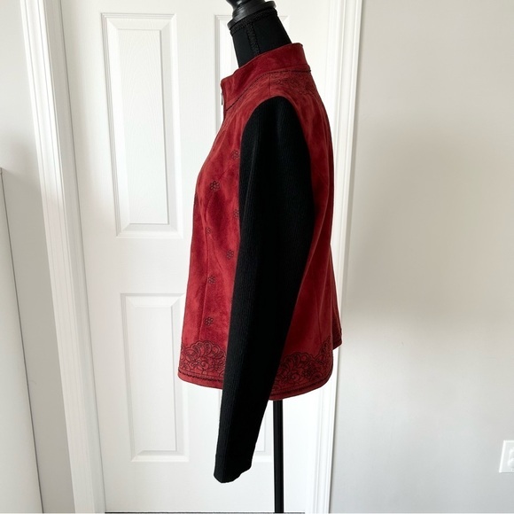Vintage Coldwater Creek Faux Suede Embroidered Beaded Jacket - Picture 2 of 15